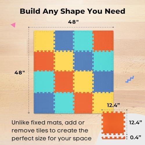 MioTetto Baby Play Mat, Soft Foam Floor Tiles - Image 2