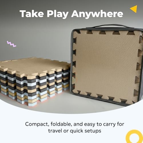MioTetto Baby Play Mat, Comfortable Playtime Mat – Portable Foam Floor Tiles - Image 3