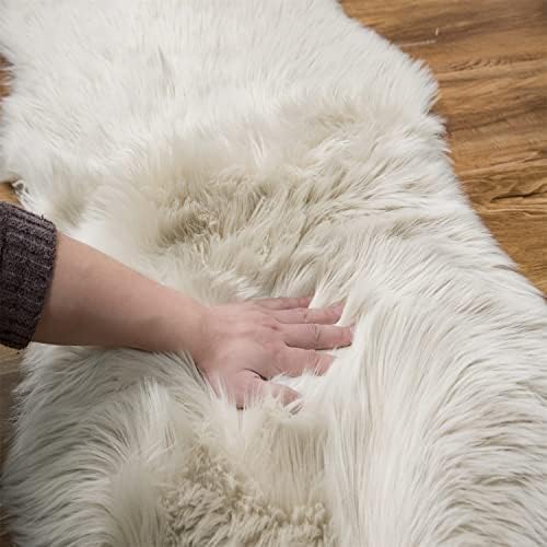 EasyJoy Ultra Soft Fluffy/Fuzzy Shaggy Area Rug Faux Fur Chair Cover Seat Pad - Image 5