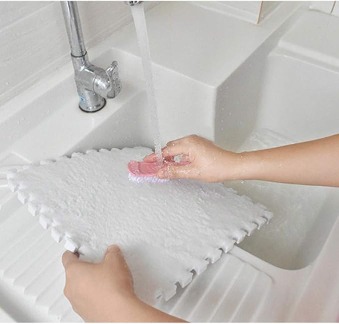 Smabee Interlocking Carpet Shaggy Soft EVA Foam Mats Fluffy Area Rugs - Image 7