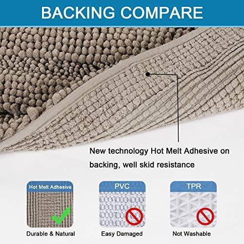H.VERSAILTEX Bathroom Rugs Bath Rug Set 2 Piece Bathroom Contour Rug Toilet Mat - Image 4