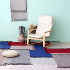 Cotton Bathroom Rug Reversible Laundry Room Rag Rug. Hand Woven Chindi Area Rug - Image 8