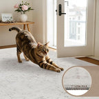 10x12 Area Rug for Living Room: Vintage Boho Neutral Washable Rug Indoor Soft - Image 9