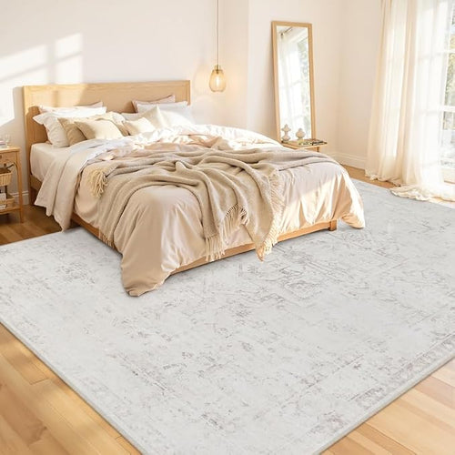 10x12 Area Rug for Living Room: Vintage Boho Neutral Washable Rug Indoor Soft - Image 2