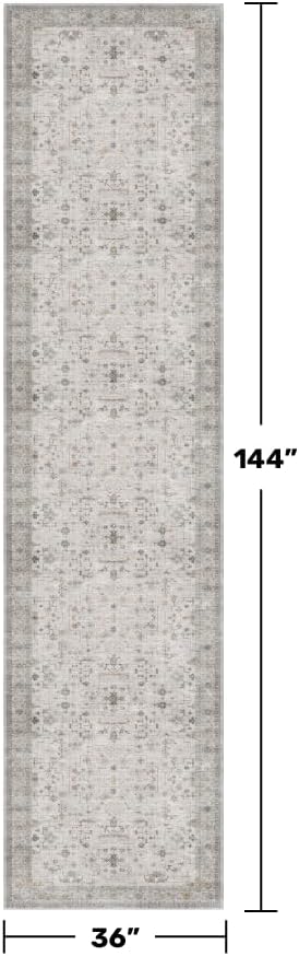 Hazo Haus Light Gray Kitchen Rug 12 ft Long - Image 2
