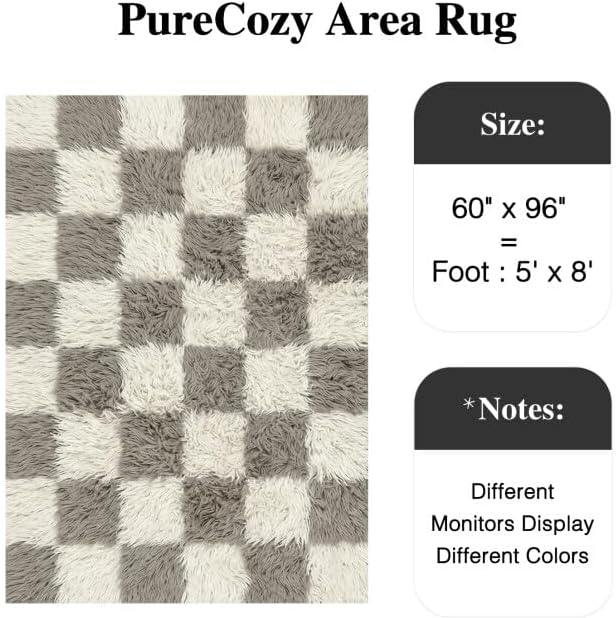 PureCozy Modern Rug 5x8 for Living Room - Image 2