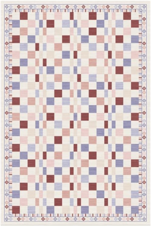 GarveeHome 8x10 Pink Rug for Living Room Machine Washable Easy-Clean Kids Room by GarveeHome