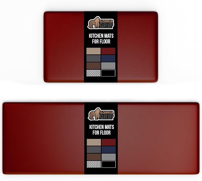 GORILLA GRIP 2 Pack Comfortable Cushioned Kitchen Mats by Unknown
