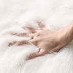 MIULEE Fluffy Rug Soft Shaggy Faux Fur Area Rug Luxury Plush Cloud Shape Carpet - Image 2