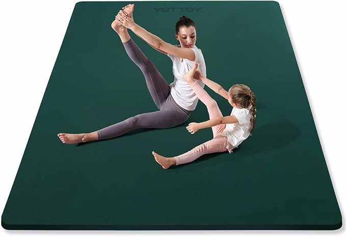YOTTOY Large Yoga Mat, Extra Wide TPE Exercise Mat, Non-Slip Workout Mat by YOTTOY