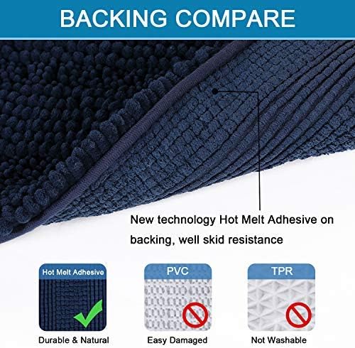 H.VERSAILTEX Bathroom Rugs Bath Rug Set 2 Piece Bathroom Contour Rug Toilet Mat - Image 4