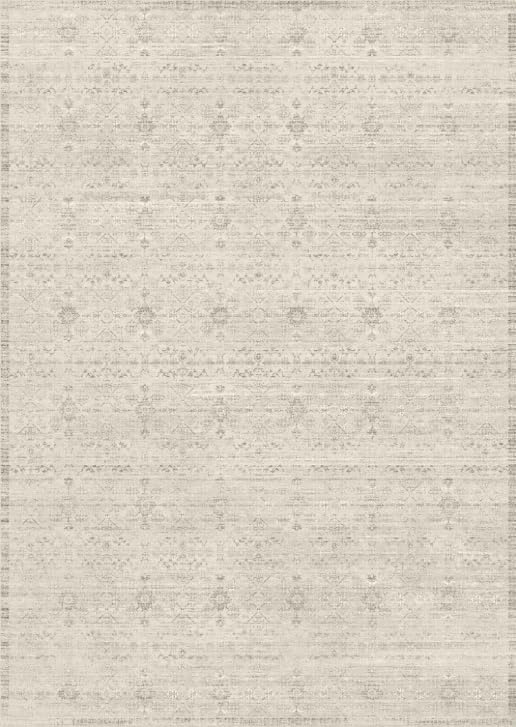 DCX 8x10 Beige and Gray Rug, Kid & Pet Friendly by DCXWashableRug