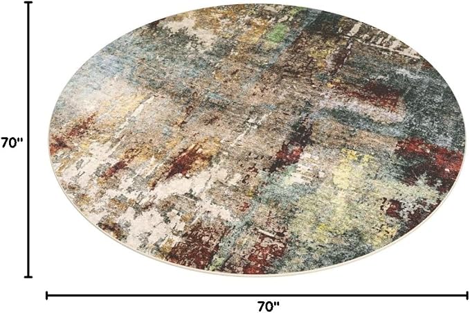 Lahome Modern Abstract Round Rug 6ft - Image 2