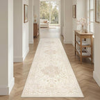 2'6''x8' Hallway Washable Runner Rug: Vintage Boho Neutral Kitchen Rug Soft - Image 8