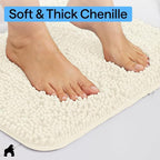 GORILLA GRIP Bath Rug Mat 60x24, Thick Soft Absorbent Chenille, Quick Dry - Image 4