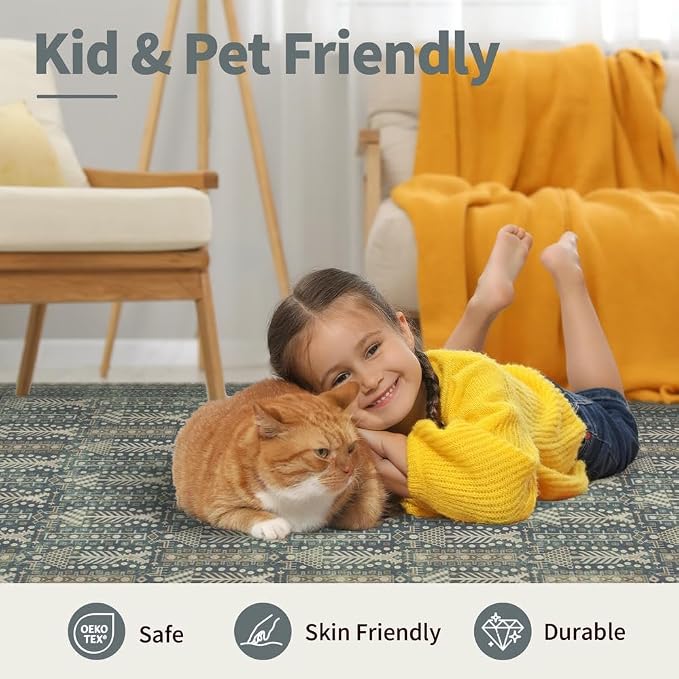 Rugxara 9x12 Washable Area Rugs - Image 8