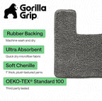 GORILLA GRIP Plush Absorbent Shaggy Chenille Bath Rug Mat - Image 3