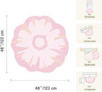 Latte&Fog 4ft Pink Round Circle Rug - Image 2