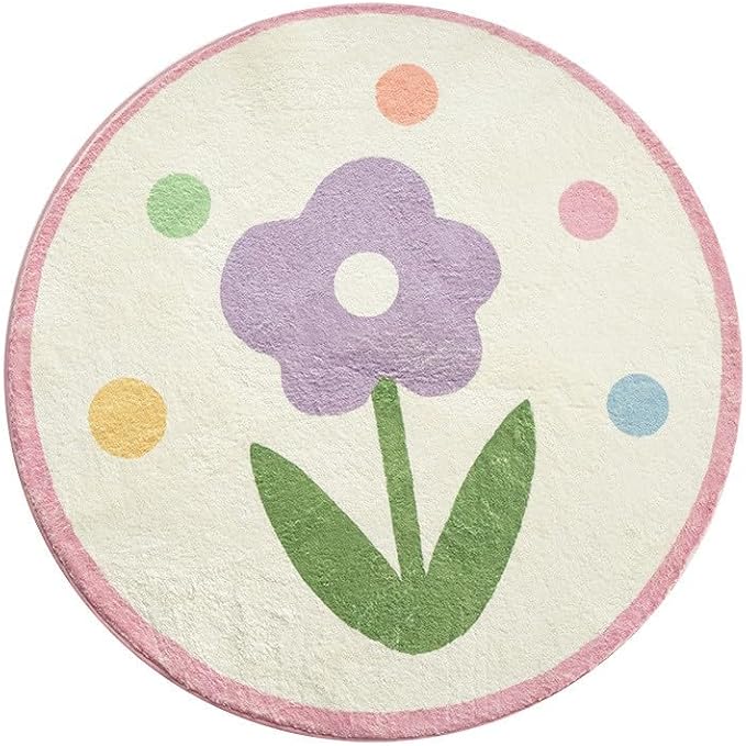 Poowe Round Kids Playroom Rug - Image 3