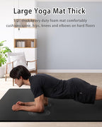 Yoga Mat for Men Women Extra Wide Exercise Mat 76"x35" 15mm Thick Large Workout - Image 3