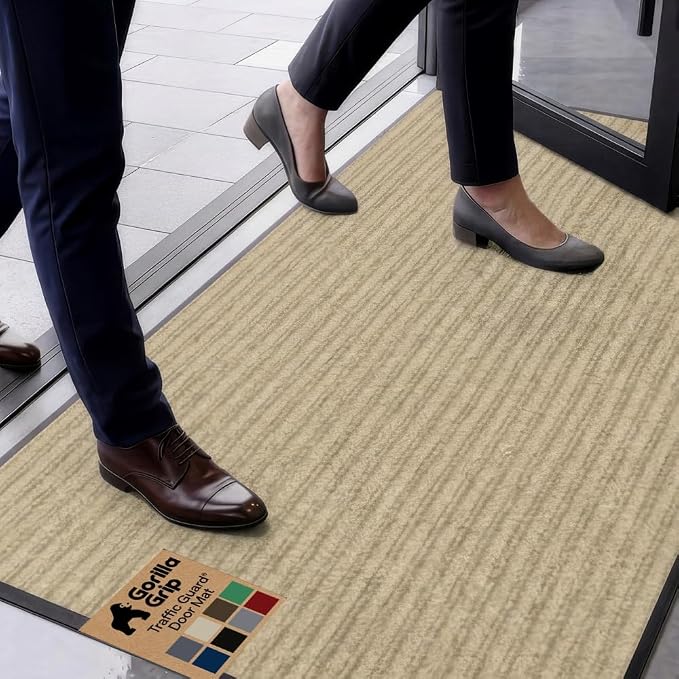 GORILLA GRIP Waterproof Traffic Guard Door Mat, Heavy Duty Entryway Mats by Unknown