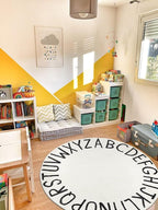 Topotdor Round Kids Play Rug Alphabet Nursery Area Rug Extra Large Soft - Image 8