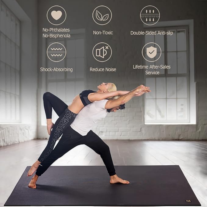 GXMMAT Large Yoga Mat 6'x4'/6'x6'/7'x5', Extra Thick Workout Mats - Image 5