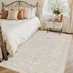 5x7 Area Rugs for Living Room: Vintage Boho Neutral Washable Rug Indoor Soft - Image 2