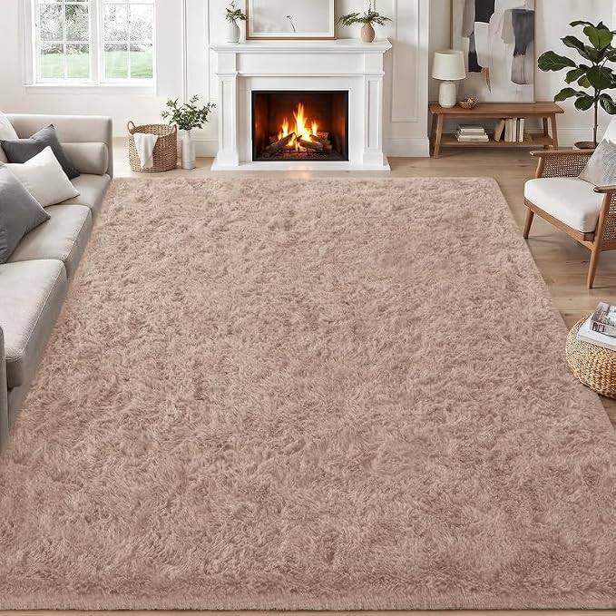 Area Rug for Living Room Bedroom: 6x9 Soft Fluffy Shag Rugs Upgrade Non-Slip - Image 2