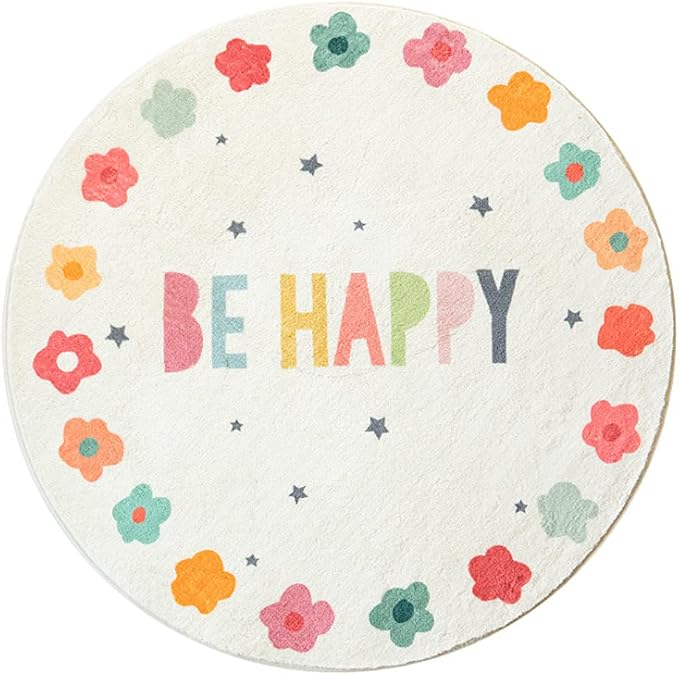 Poowe Round Kids Playroom Rug - Image 3