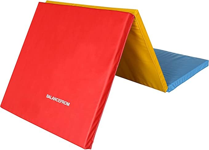 BalanceFrom 6x2 Feet 3-Panel Folding Gymnastics Mat – 2-Inch Thick Pad by BFFITNESS