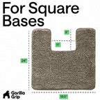 GORILLA GRIP Plush Absorbent Shaggy Chenille Bath Rug Mat - Image 2