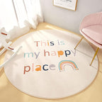 Poowe Round Kids Playroom Animals Rug by Poowe