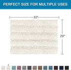 H.VERSAILTEX Bath Rugs for Bathroom Non Slip Bath Mats Extra Thick Chenille - Image 2