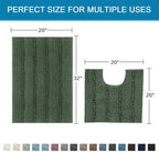 H.VERSAILTEX Bathroom Rugs Bath Rug Set 2 Piece Bathroom Contour Rug Toilet Mat - Image 2