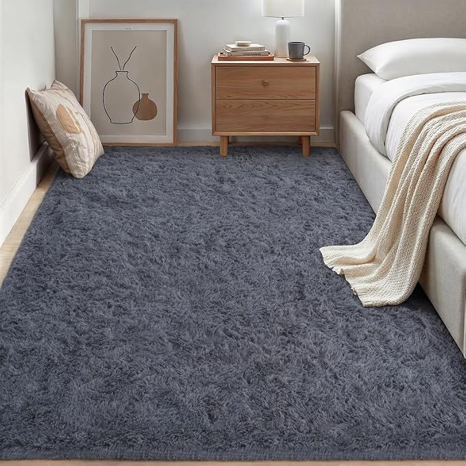 Area Rugs 9x12 Living Room Bedroom: Soft Fluffy Shag Rugs Upgrade Non-Slip High - Image 7