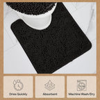 GORILLA GRIP Plush Absorbent Shaggy Chenille Bath Rug Mat - Image 7