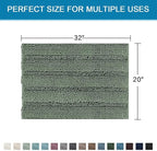 H.VERSAILTEX Bath Rugs for Bathroom Non Slip Bath Mats Extra Thick Chenille - Image 2