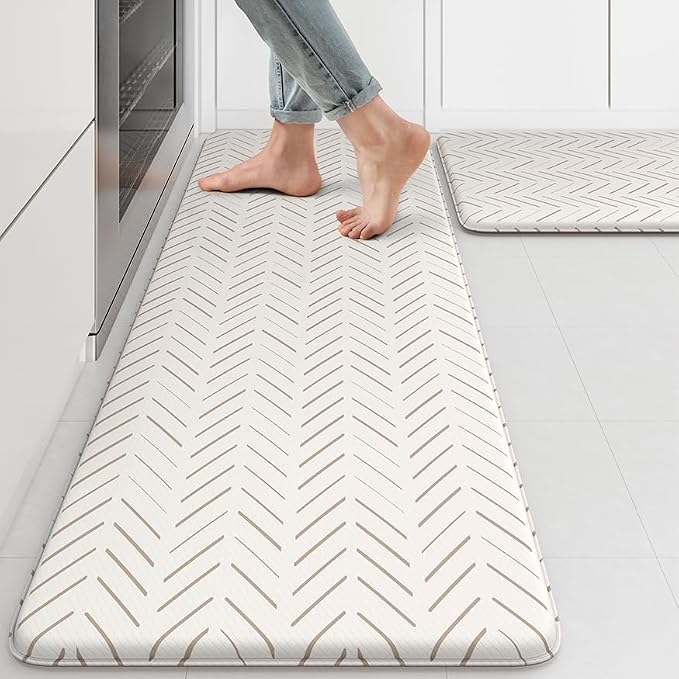 KIMODE Anti Fatigue Kitchen Mat, Boho Kitchen Rugs Sets of 2, Cushioned Kitchen by StayinComfortCookwithJoy