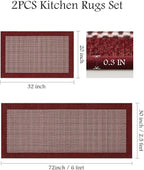 Non Slip Kitchen Rugs Sets of 2 - Image 2
