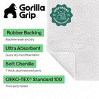 GORILLA GRIP Bath Rug Mat 36x24, Thick Soft Absorbent Chenille, Quick Dry - Image 2