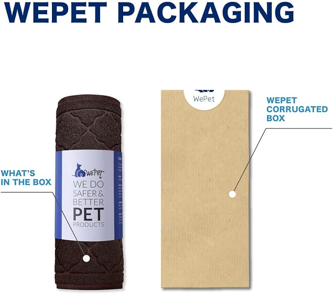 WePet Cat Litter Box Mat, Kitty Premium PVC Pad, Durable Trapping Rug, - Image 7