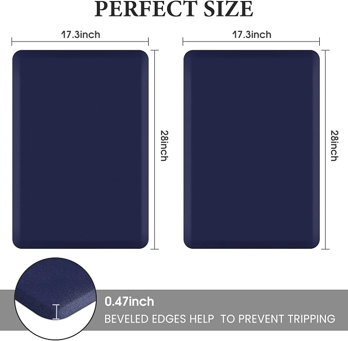 HappyTrends 2 PCS Kitchen Mat Cushioned Anti-Fatigue Floor Mat, Heavy Duty - Image 2