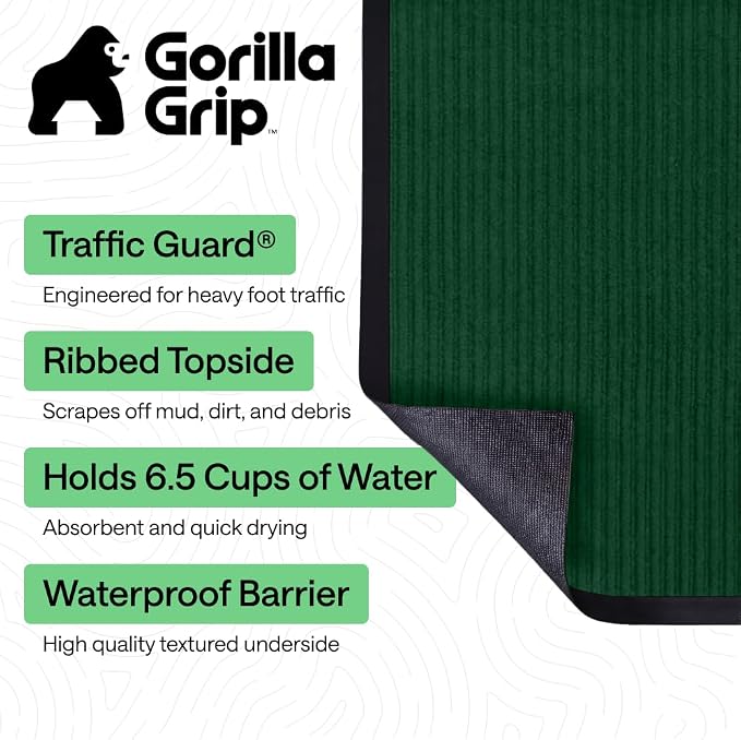 GORILLA GRIP Waterproof Traffic Guard Door Mat, Heavy Duty Entryway Mats - Image 2