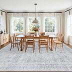 8x10 Area Rugs for Living Room: Vintage Boho Neutral Washable Rug Indoor Soft - Image 3
