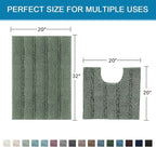 H.VERSAILTEX Bathroom Rugs Bath Rug Set 2 Piece Bathroom Contour Rug Toilet Mat - Image 2