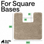 GORILLA GRIP Plush Absorbent Shaggy Chenille Bath Rug Mat - Image 2