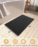 AMOAMI Upgraded Waffle Bath Mat, Super Absorbent Non Slip Bath Mats - Image 2