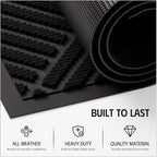 Dirt Trapper Door Mat 3' x 5', Rubber Backing Non Slip Heavy Duty Welcome Mat - Image 3