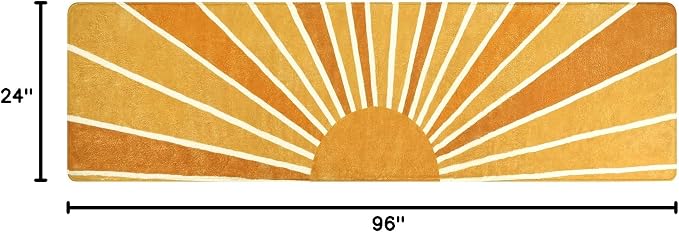 Lahome Boho Sun Runners Rug: 2'x8' Non-Slip & Washable Low-Pile Rug - Image 2